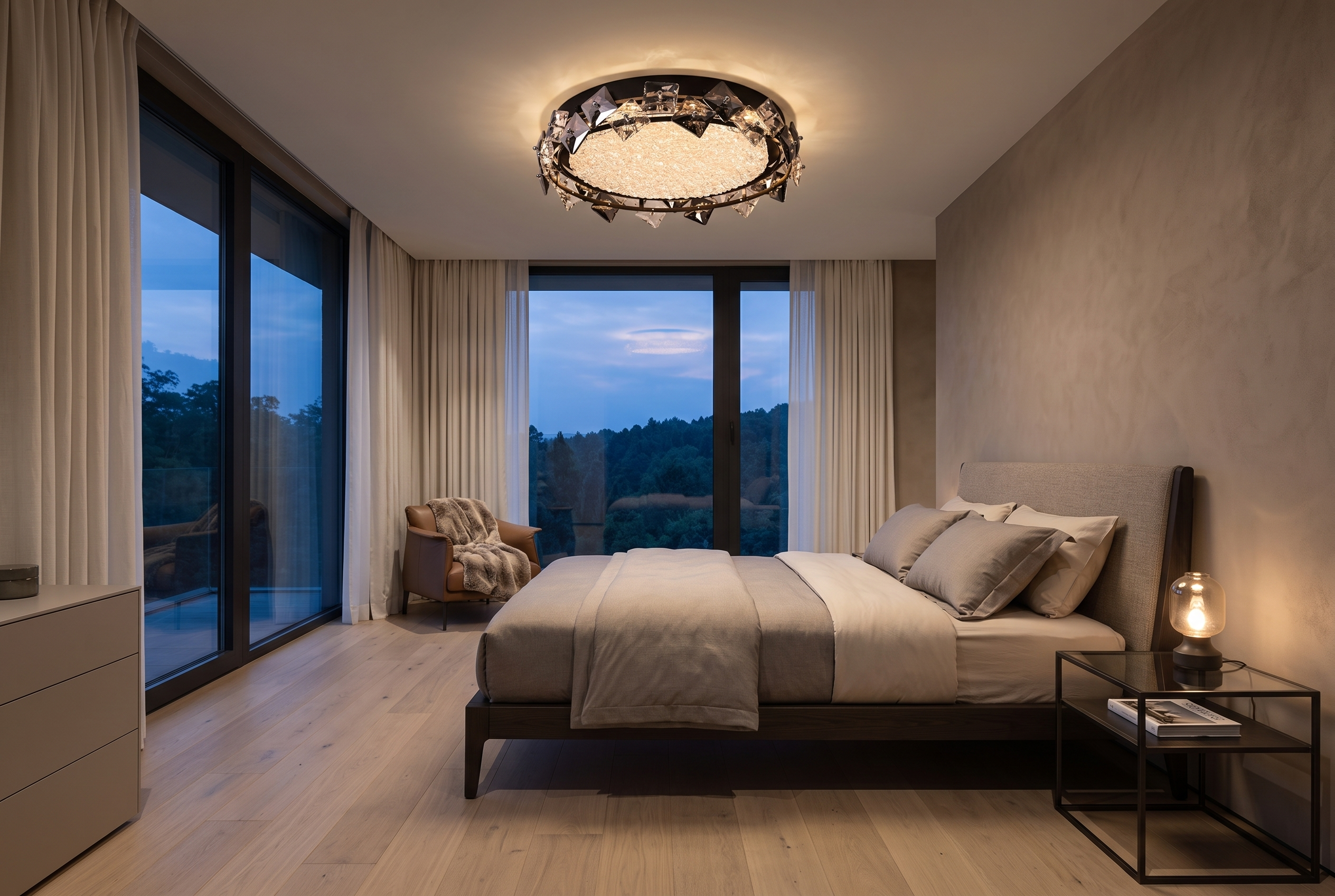 The Frost Ceiling Light, bedroom lifestyle