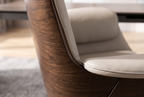 The Chairman Chair, shell leather detail