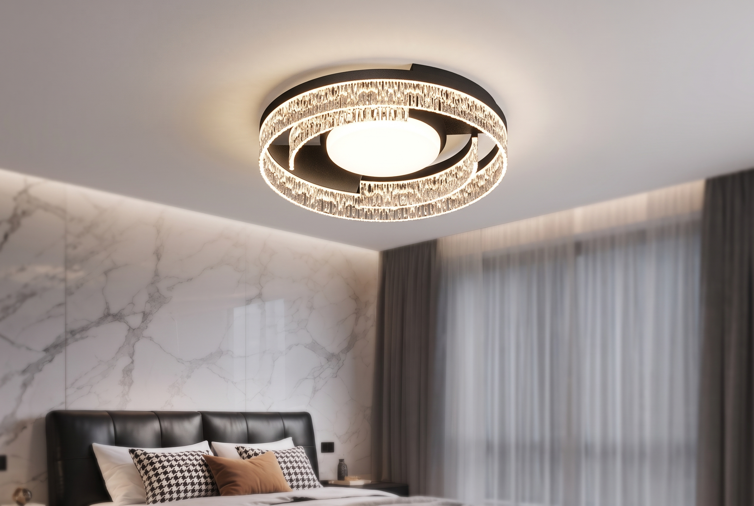 The Solstice Ceiling Light, hero bedroom