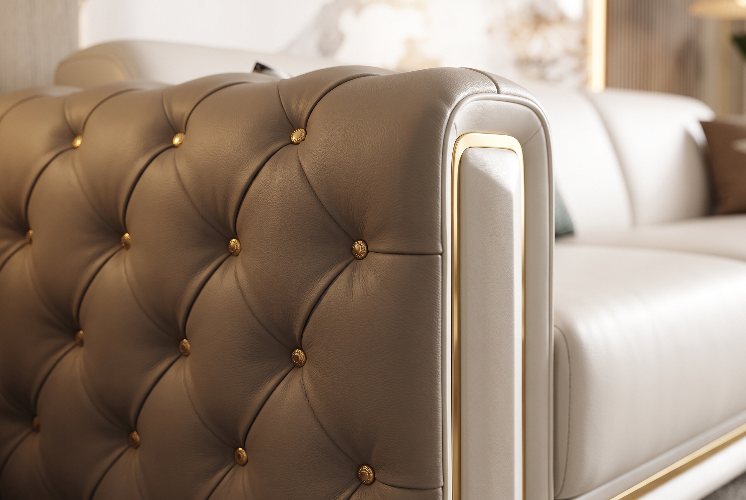 The Palazzo Sofa, tufting detail