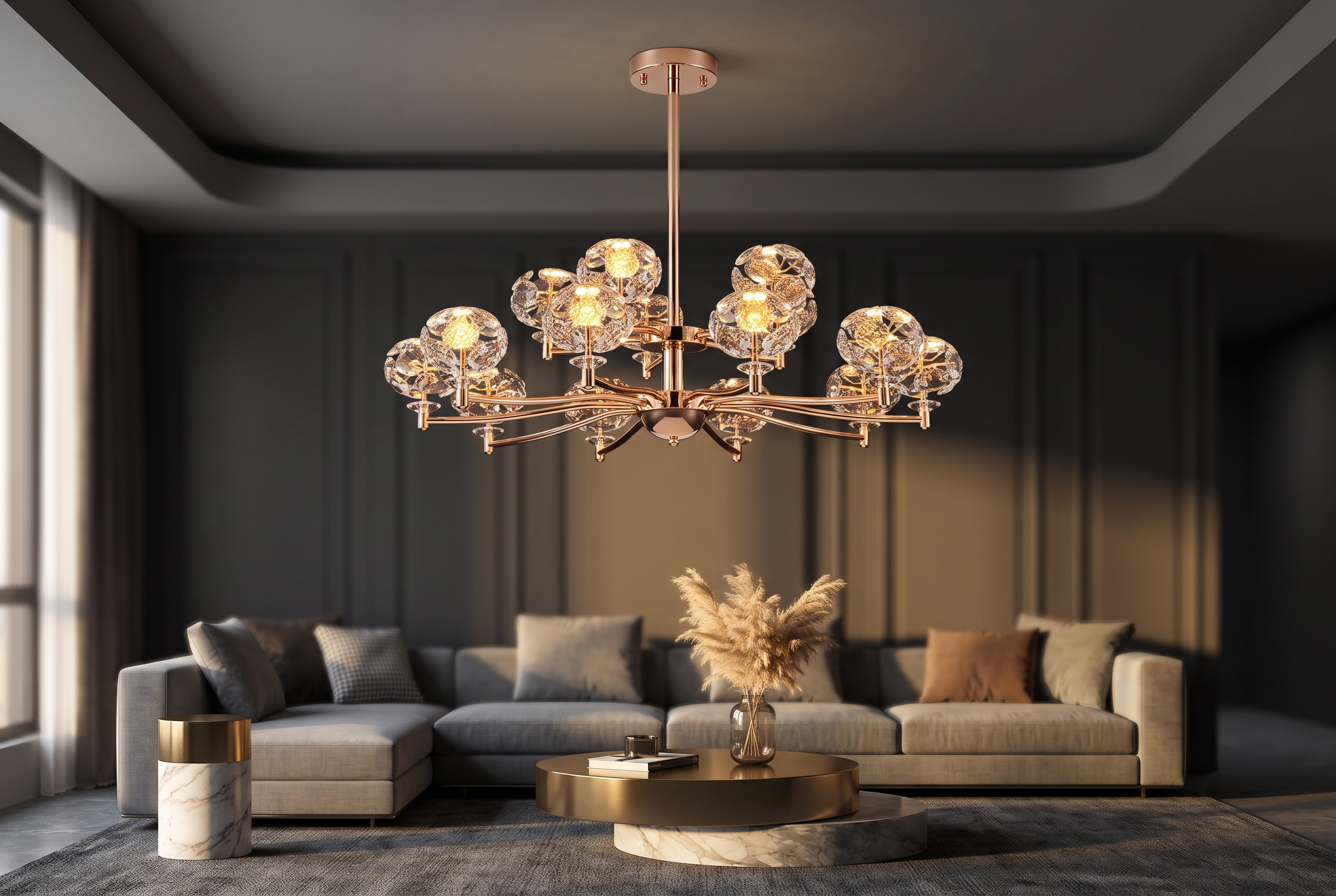 The Boreal Chandelier, hero livingroom
