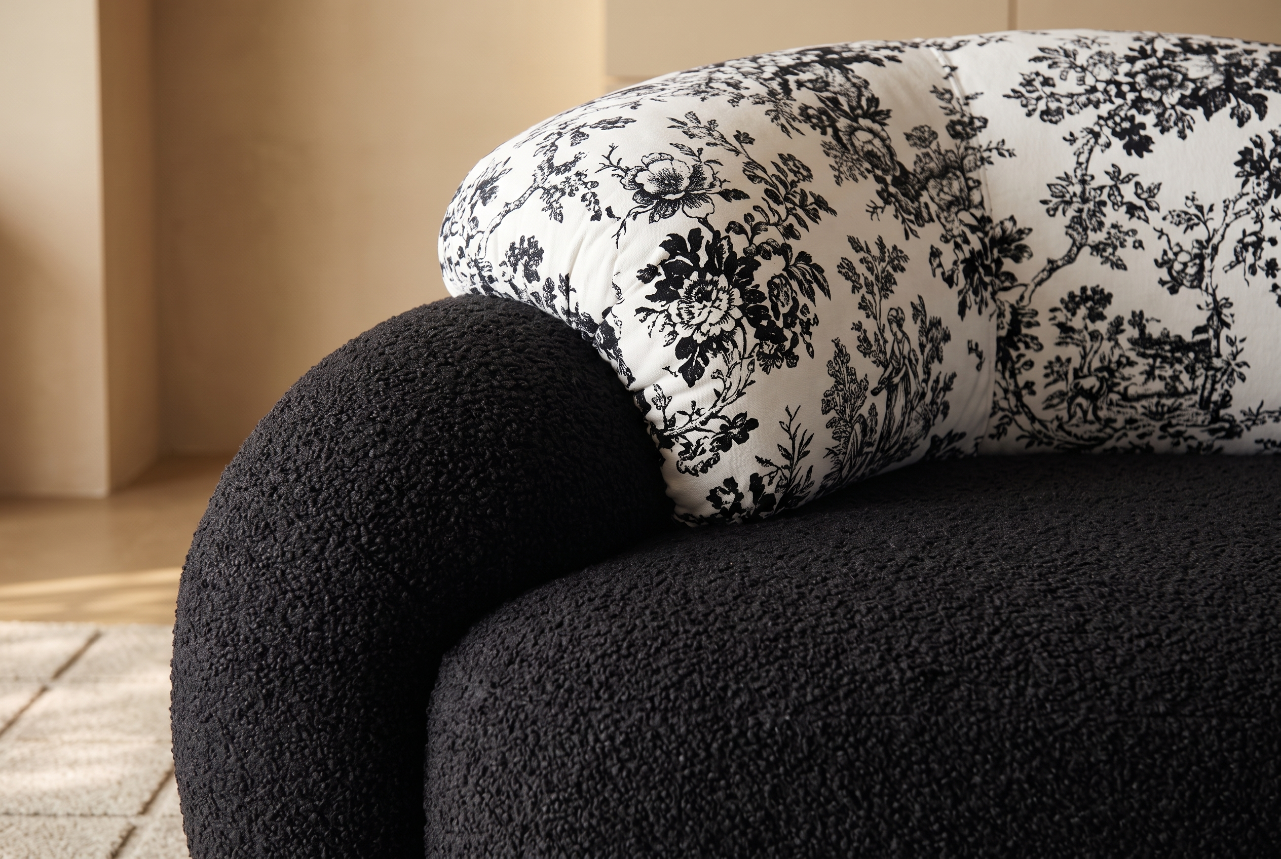 The Basalt Sofa, contrast detail