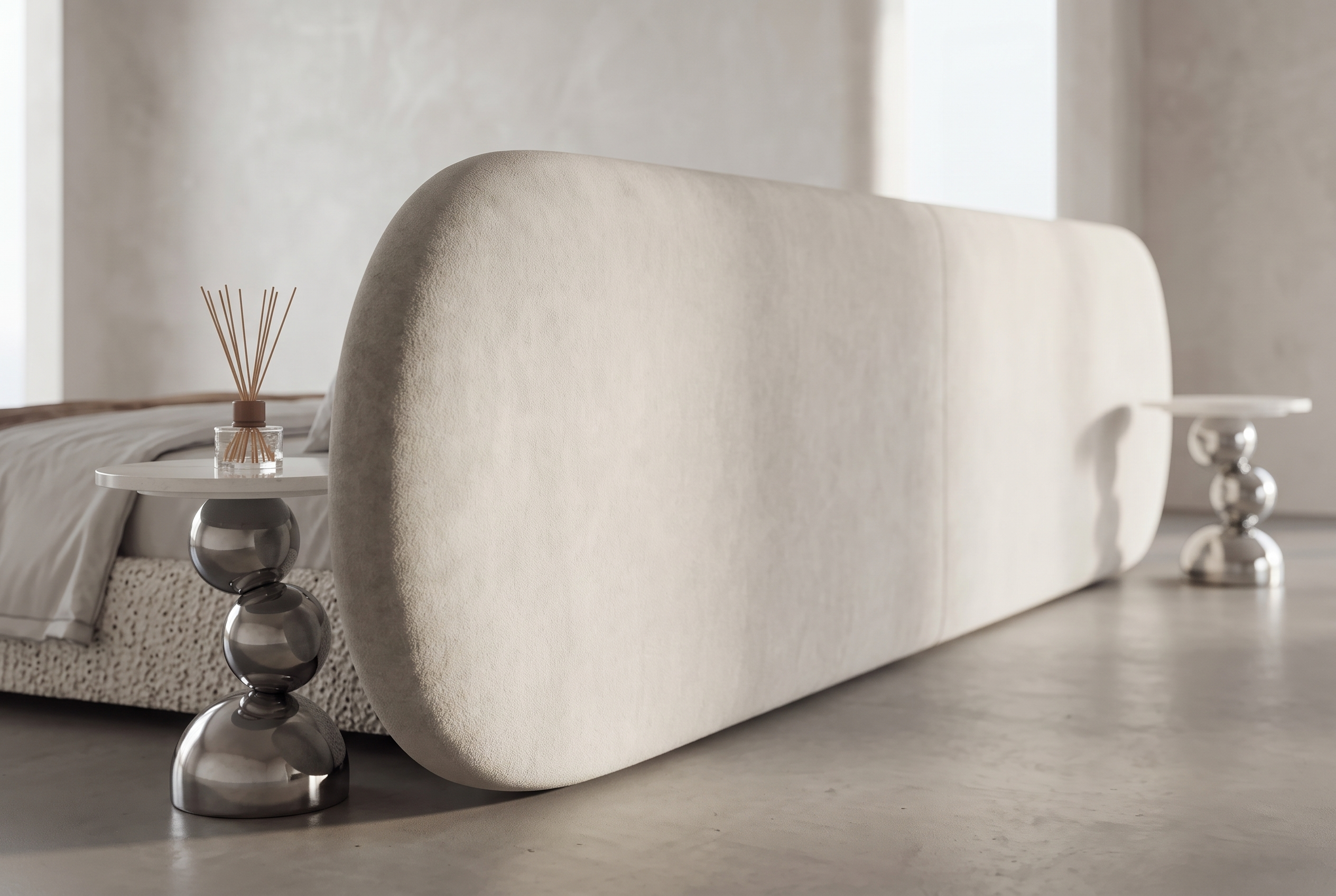 The Halcyon Bed, headboard overhang