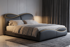 The Zephyr Bed, lifestyle dark grey