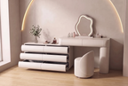 The Cirrus Vanity, hero bedroom cream