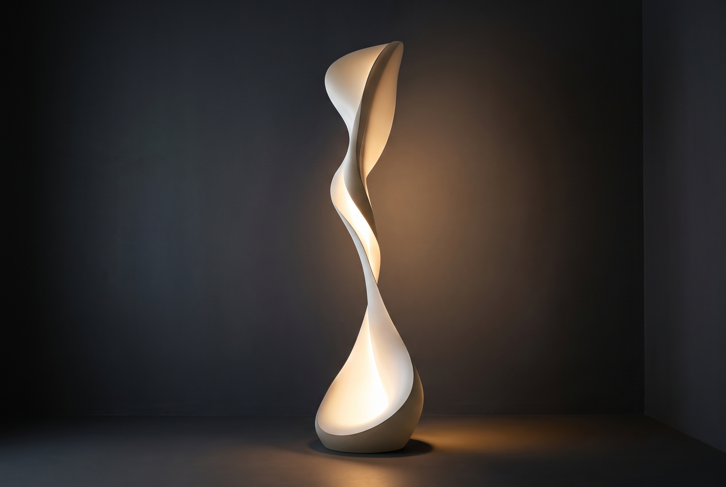 The Volute Floor Lamp, glow night
