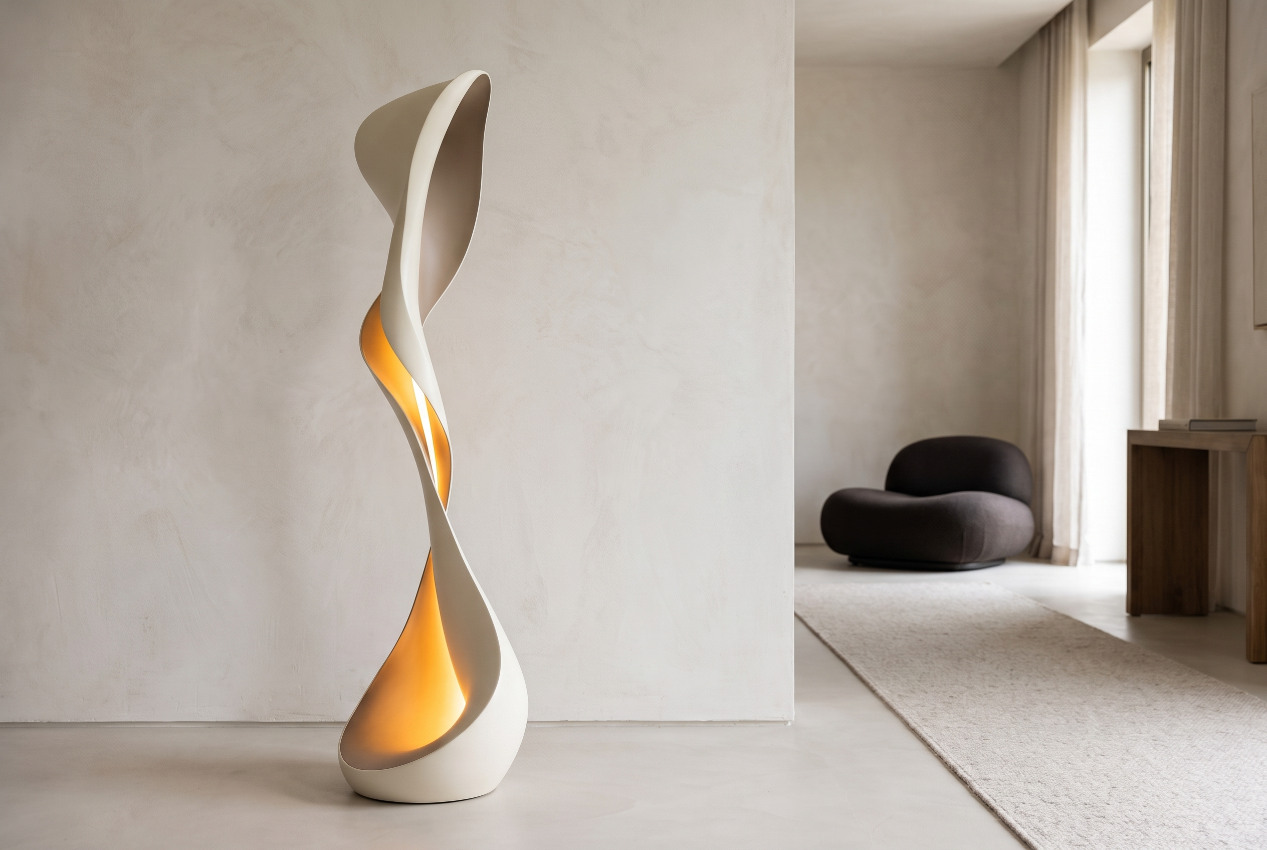 The Volute Floor Lamp, lifestyle hall
