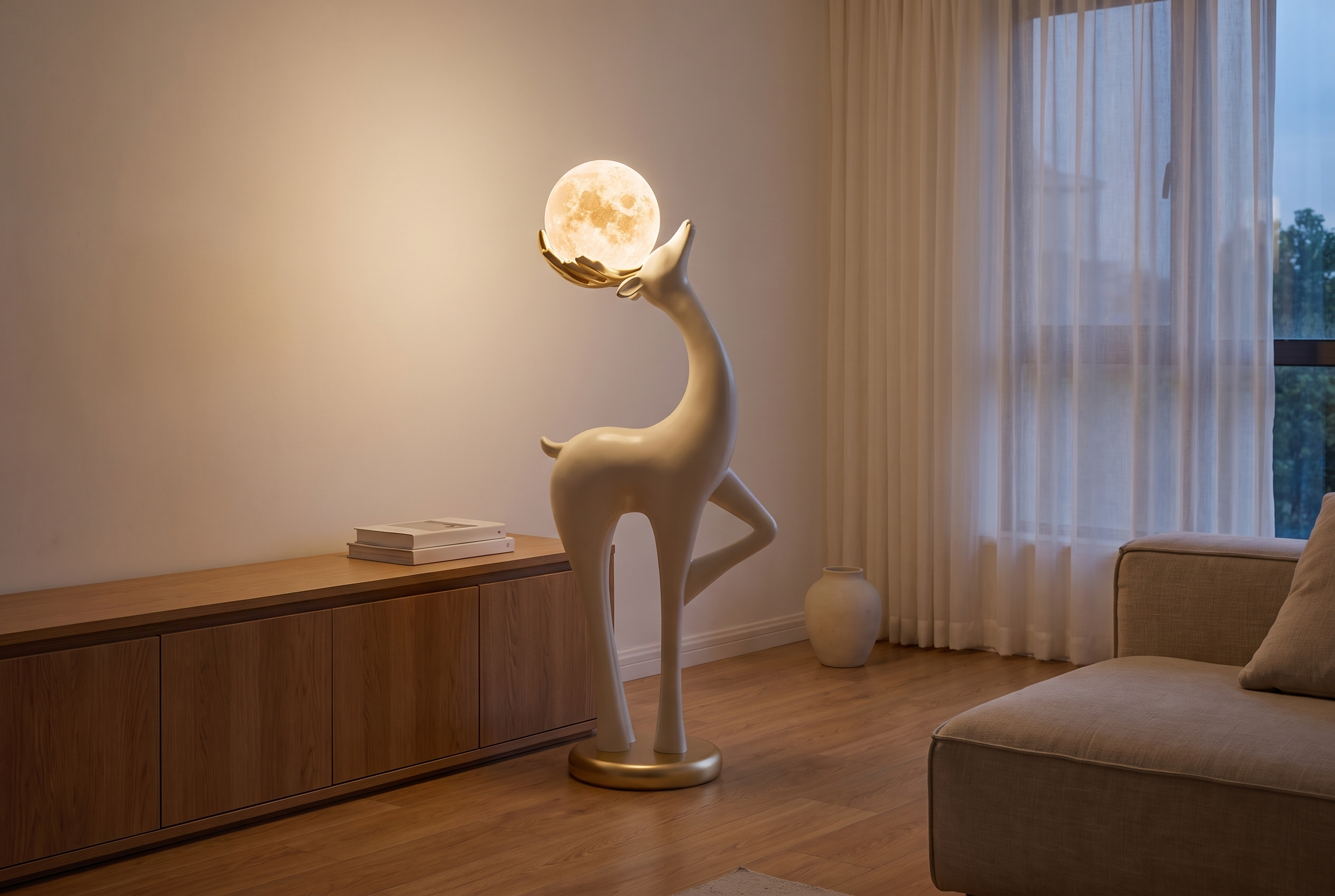 The Moonrise Stag, lifestyle scale