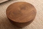 The Vessel Round Coffee Table, top face grain