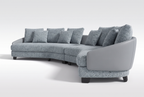 The Bight Curved Sectional, blue grey colourway
