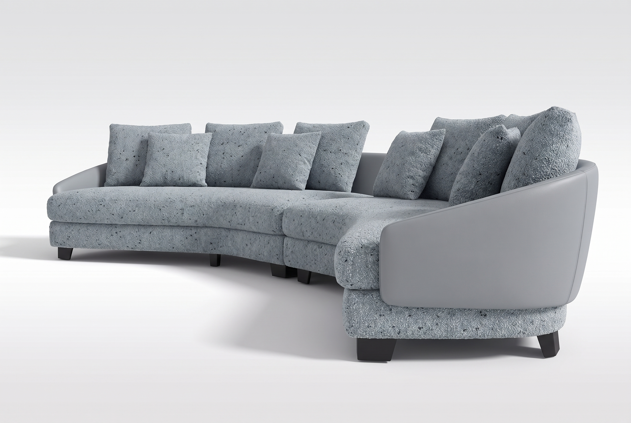 The Bight Curved Sectional, blue grey colourway