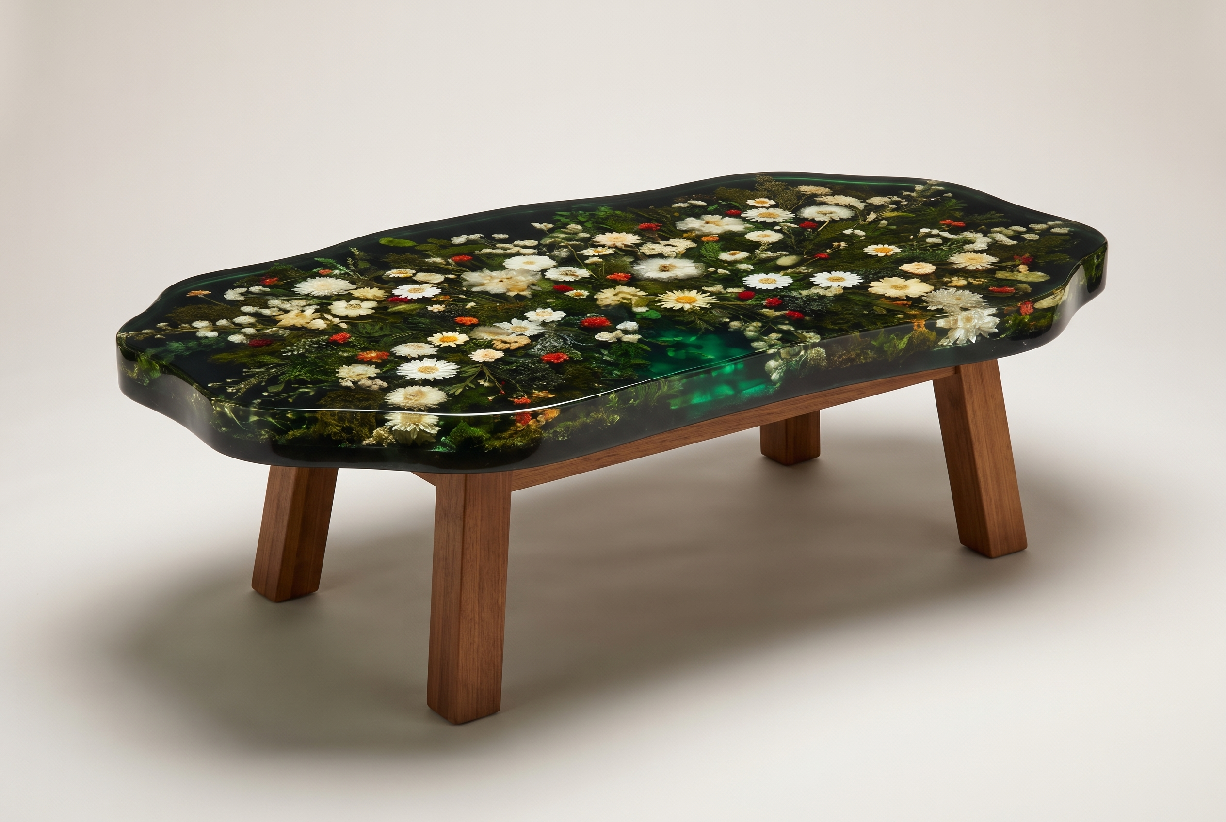 The Herbarium Coffee Table, verdant colourway