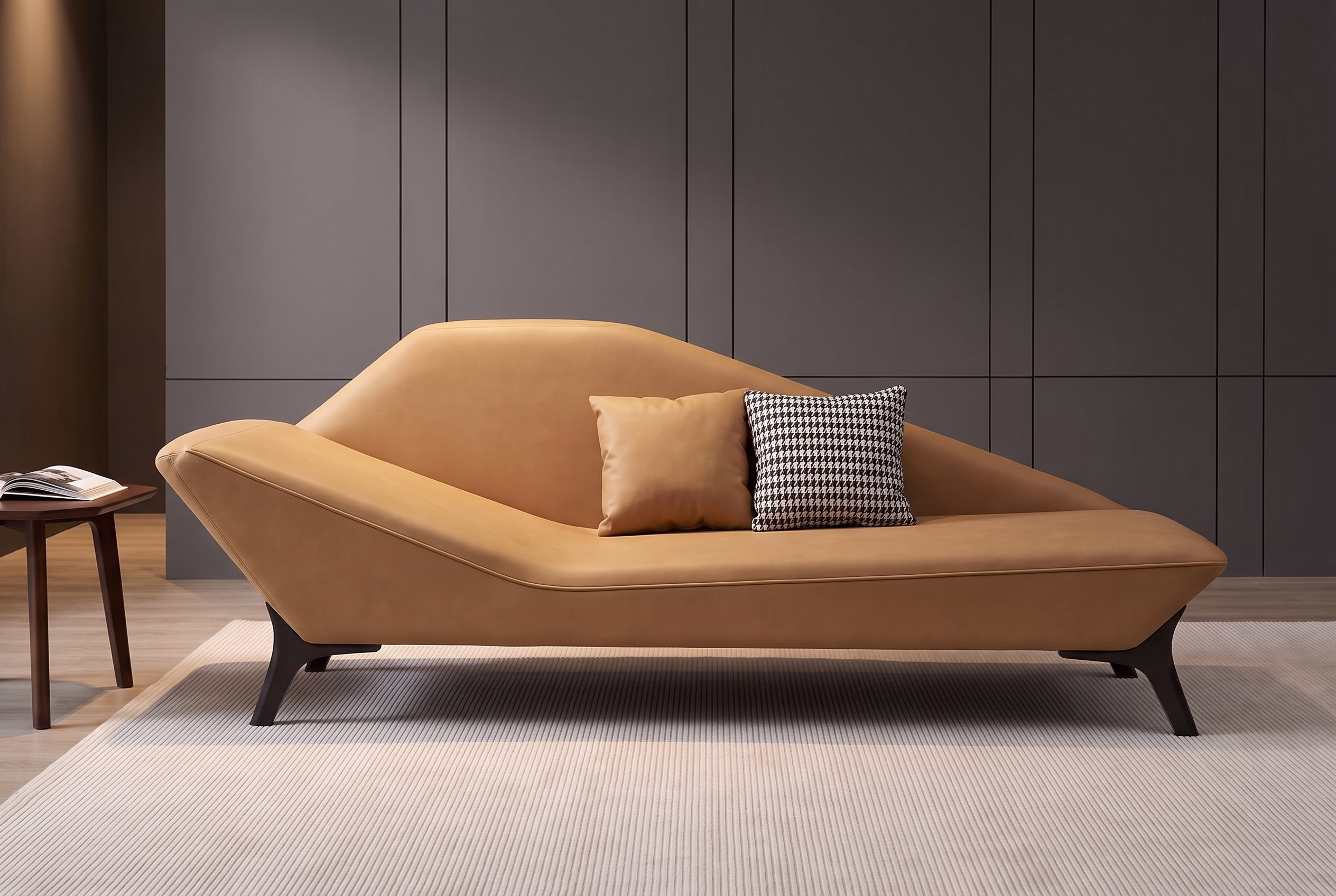 The Kestrel Chaise, colourway camel