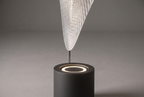 The Gossamer Floor Lamp, base and ring detail