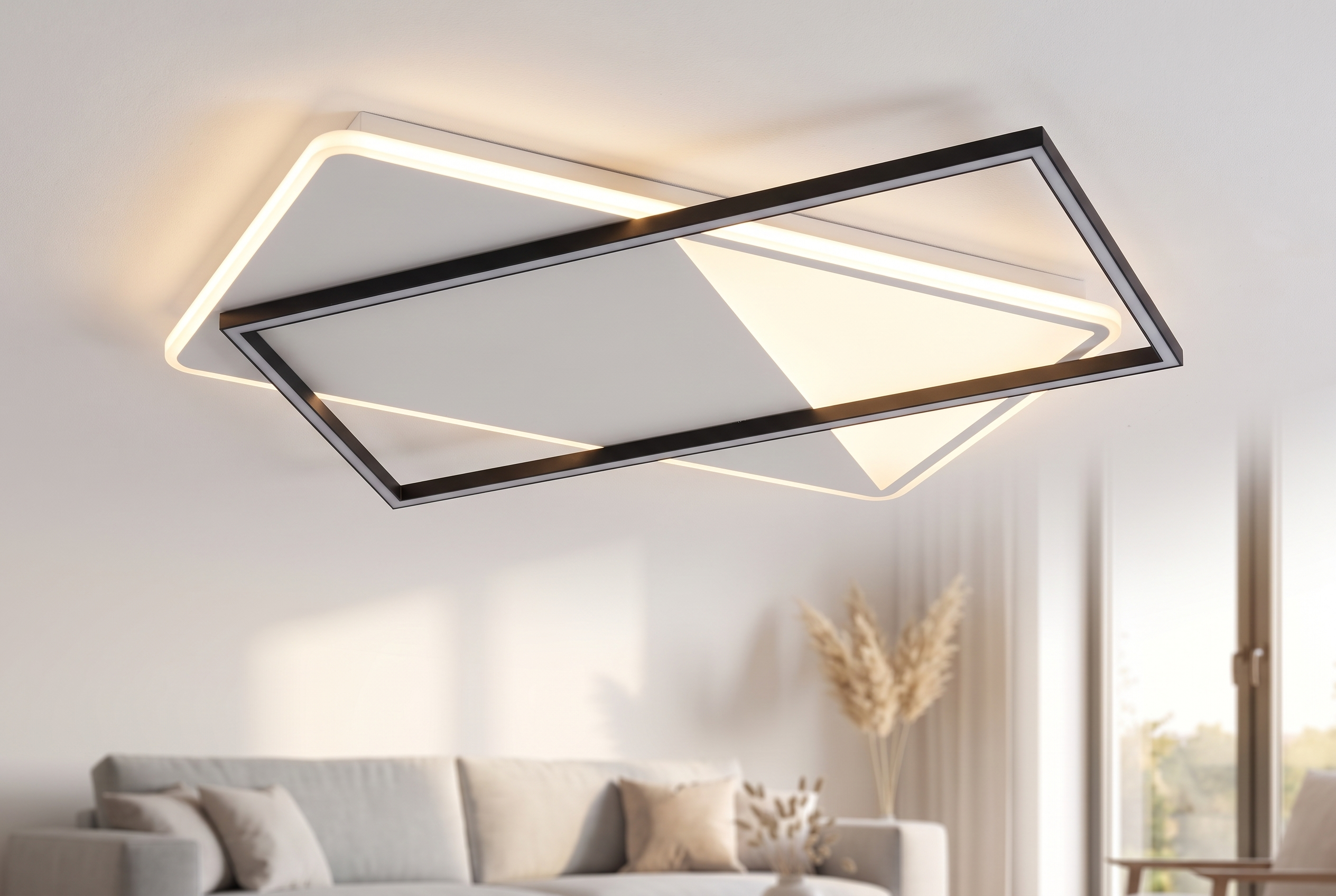 The Slipframe Ceiling Light, hero livingroom