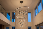 The Zenith Chandelier, hero stairwell black