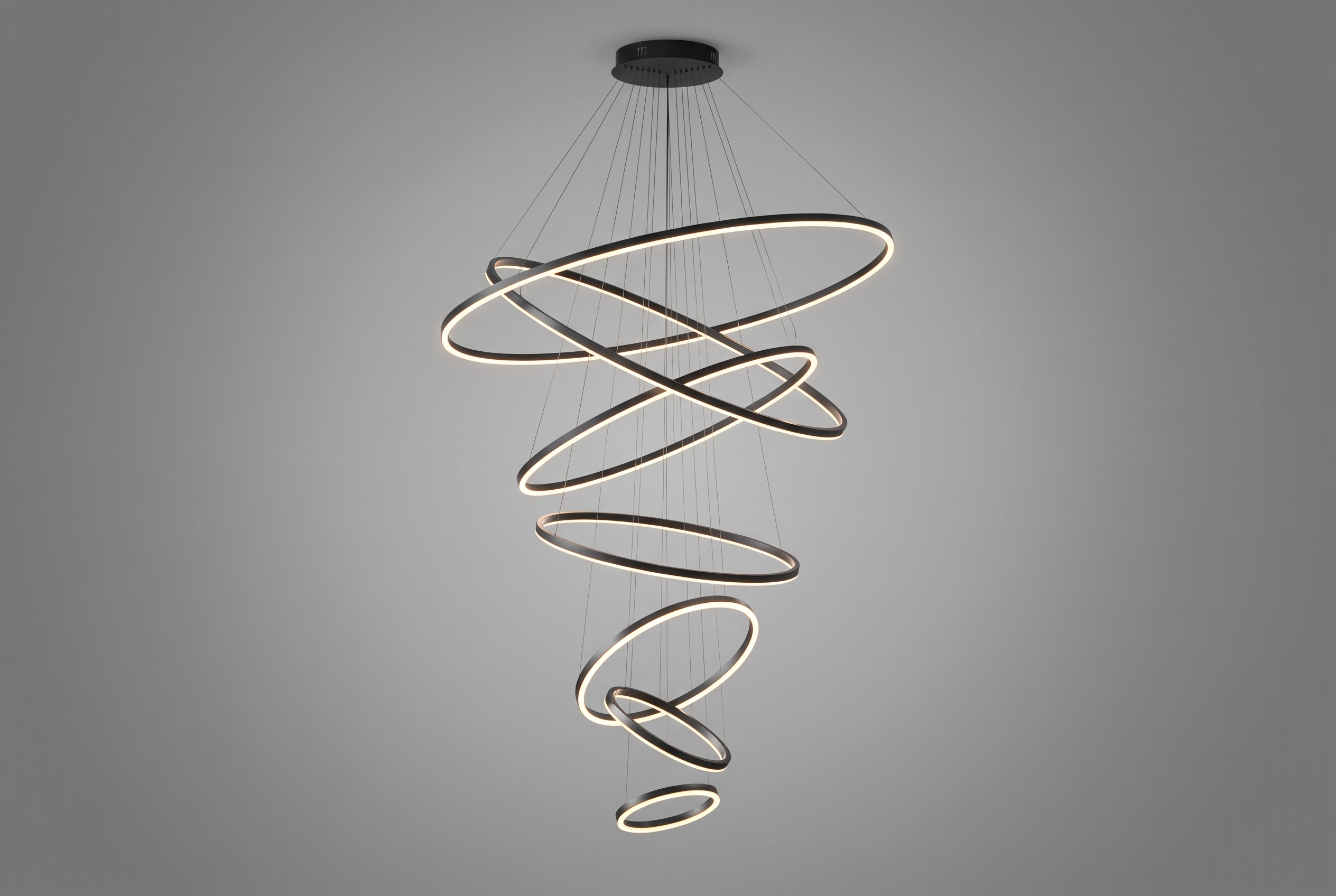 The Zenith Chandelier, studio full black