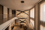 The Zenith Chandelier, lifestyle double height hall