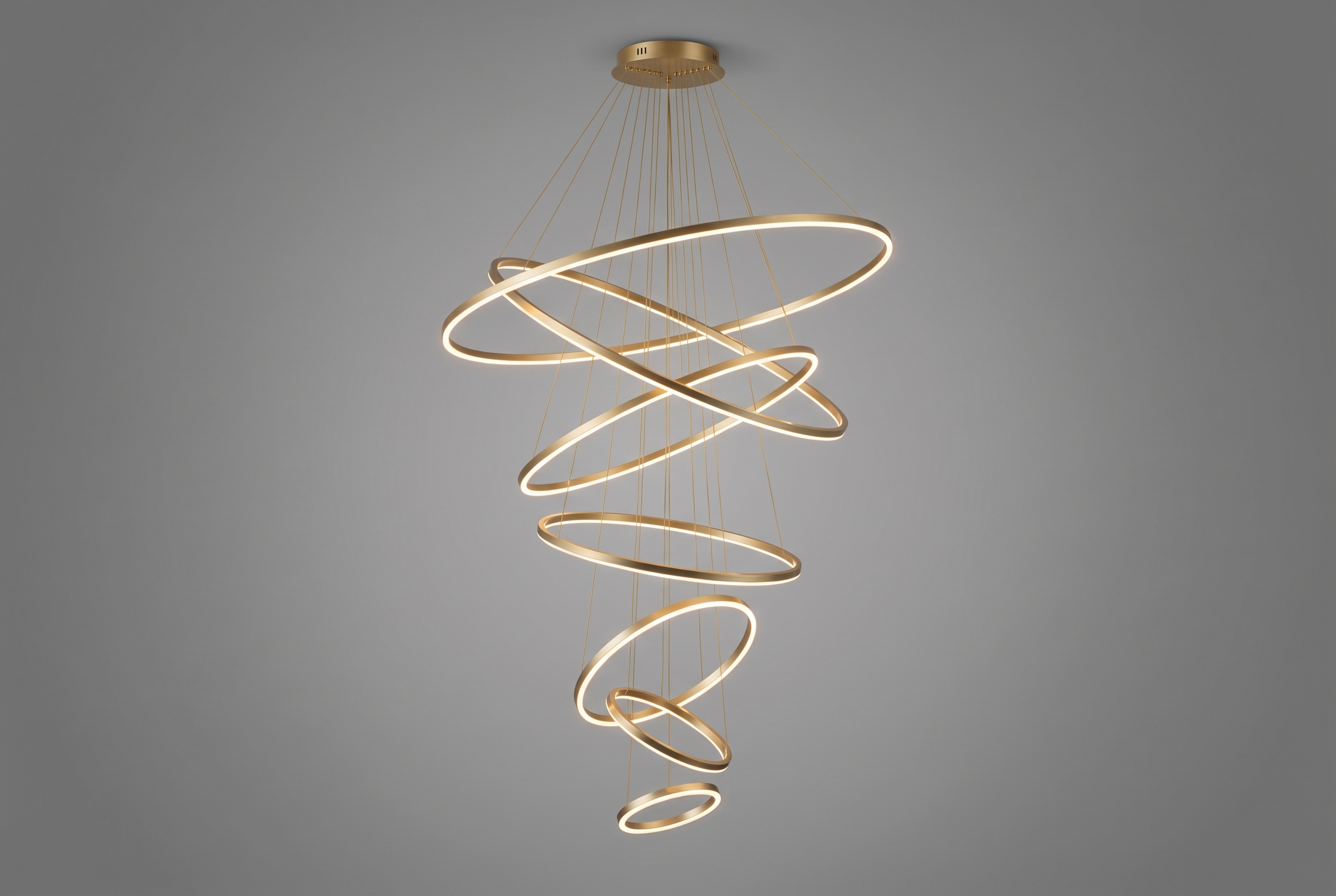 The Zenith Chandelier, colour variant gold