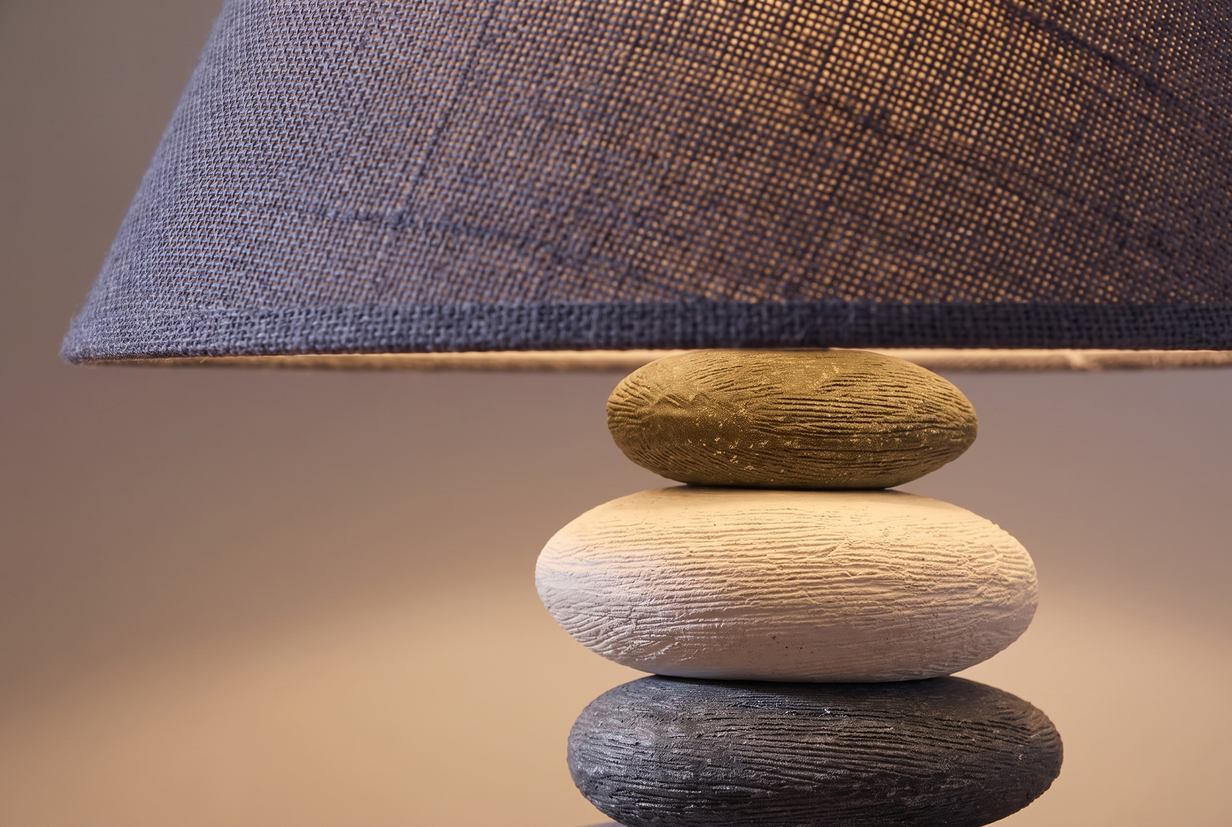 The Equipoise Table Lamp, detail shade junction