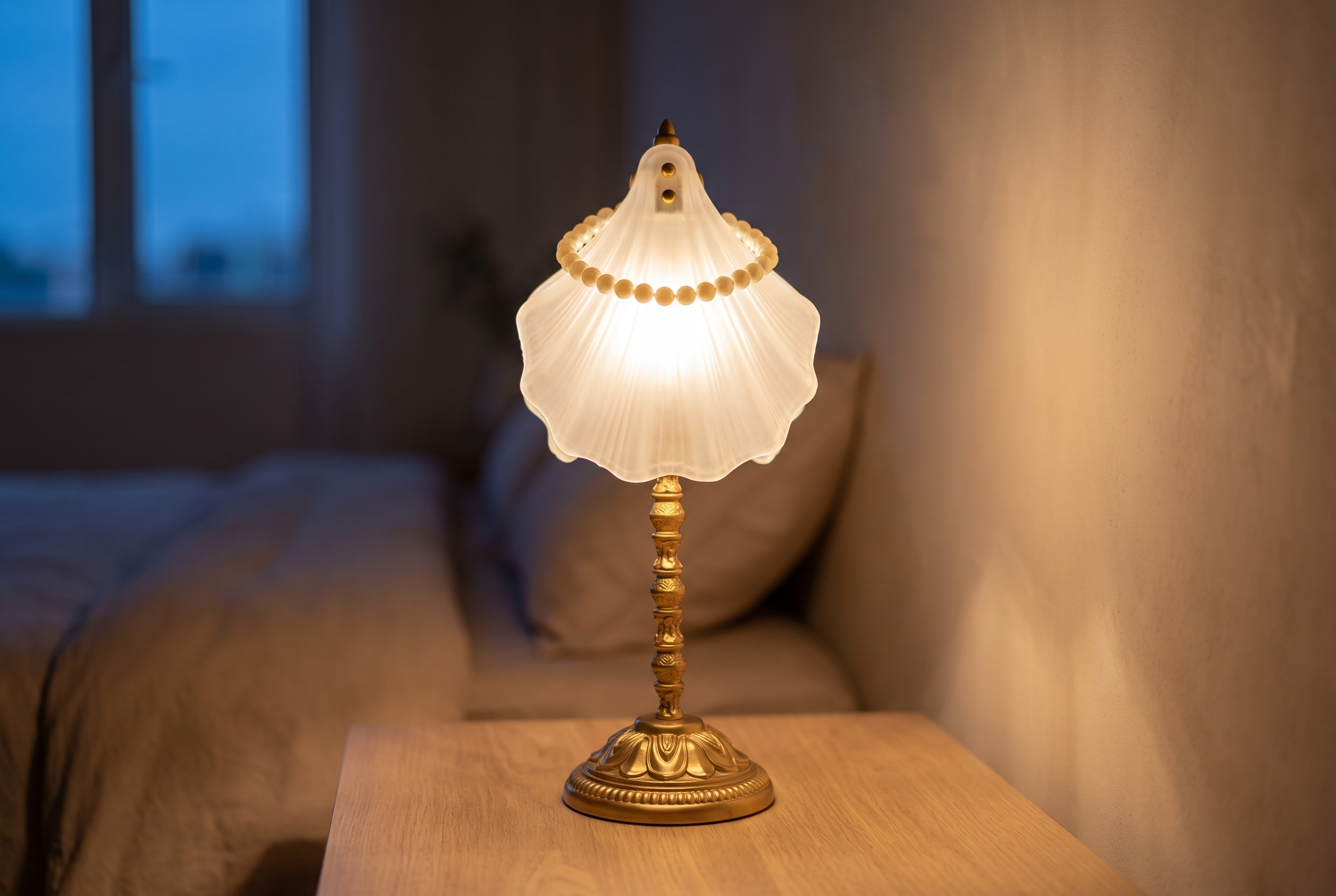 The Ondine Table Lamp, hero bedside