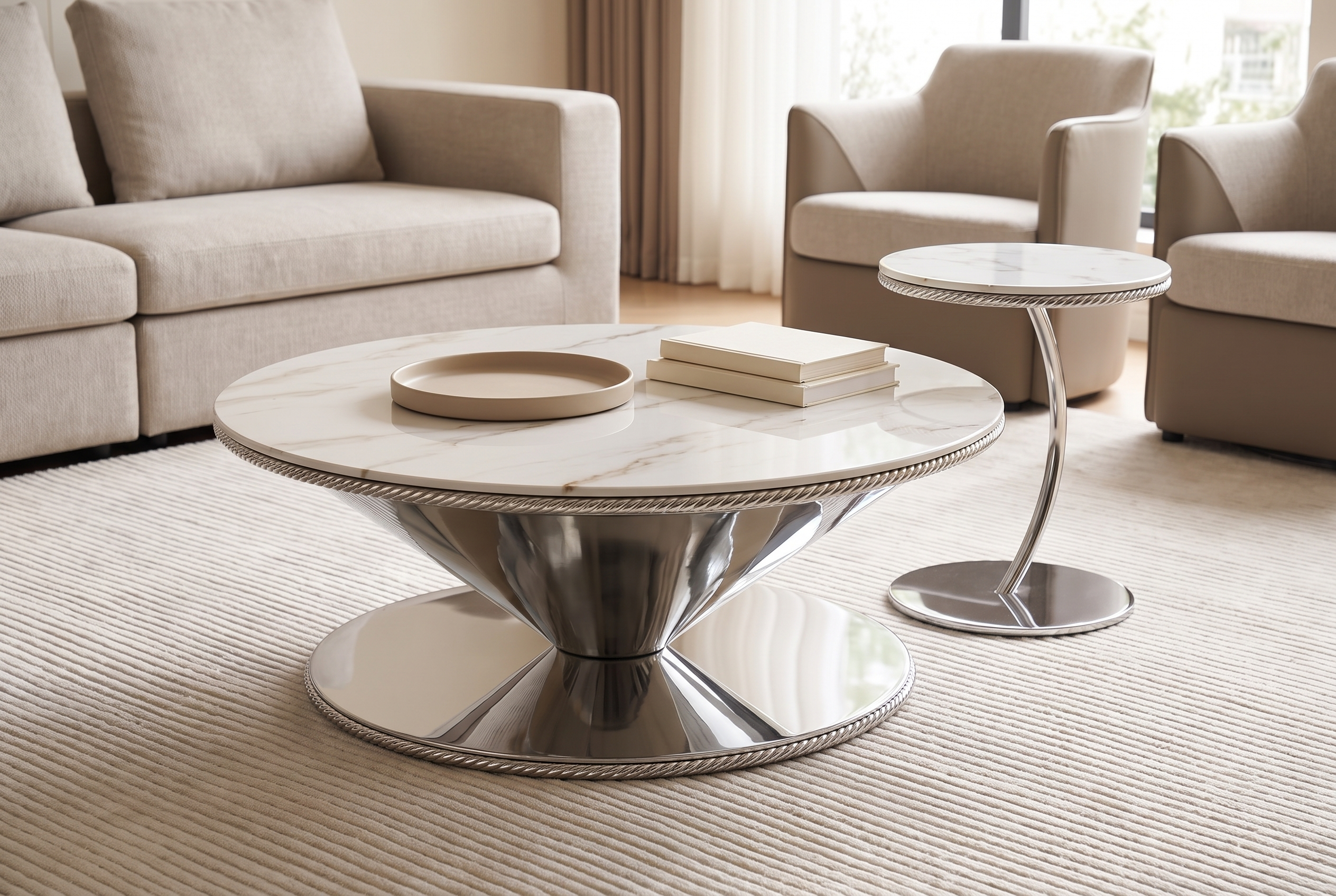 The Saturn Coffee Table, white colourway